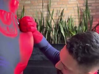 Spiderman Tim Shoots His Web