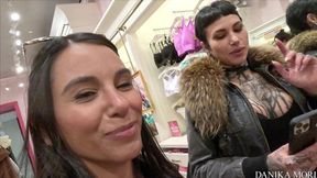 Danika Mori gets off with toy control at the mall