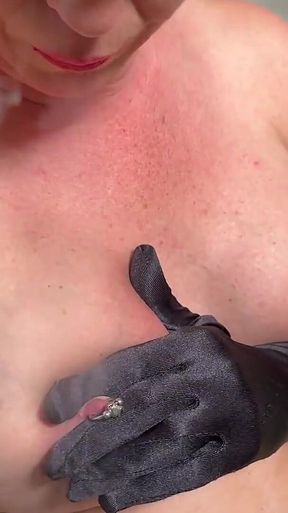 Smoking in Red Lipstick and Satin Gloves