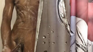 Masturbazione, nero, cazzi, doccia – giovani gay americani con peni enormi che si scopano l'ano