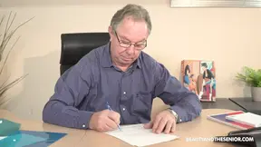 Hot blonde Rebecca African gets fucked hard by granddadz