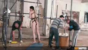 Twink Destroyed by Daddy's Butt Plug and Shock Torture