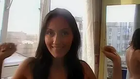 Viktoria in oral sex scene with a hot amateur couple