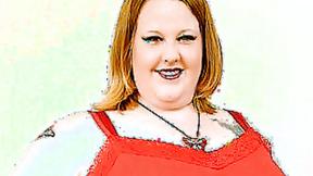 ”Heavy Brunette Sizes Up the Shaft”