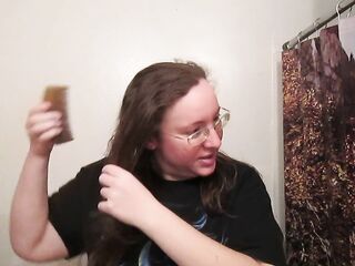 Hair Journal: Combing Lengthy Hirsute Strawberry Golden-haired Hair - Week 8 (ASMR)