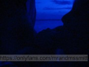 Hot Russian babe sucked off a stranger on the beach at night