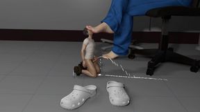 Asian Giantess Nurse Conditions Slave To Cum For Her Feet