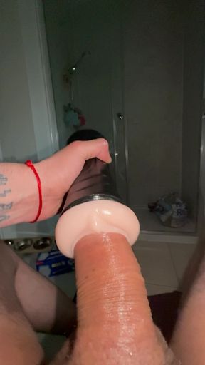 My big cock fucking a masturbator in slow motion