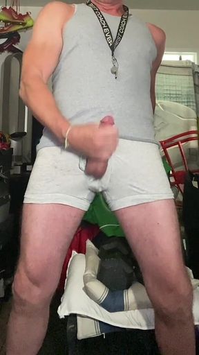 Jockdad87 Is Horned up in Gray Underwear