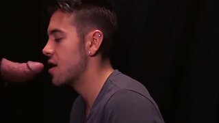 Hot glory hole cocksucking and deepthroat with boy and grandpa