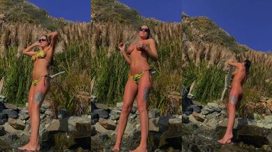 Public Shower at NUDE Beach with Voyeurs