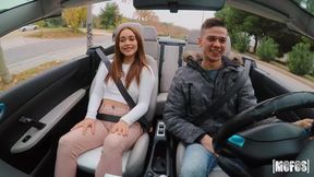 Public Pickups featuring Ginebra Bellucci's reverse cowgirl porn