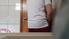 Jerking off to my stepmom's panties in the bathroom