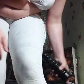 Wet leggings and bukkake fantasy