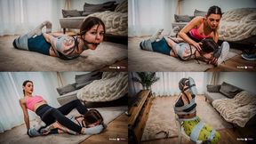 Girls Tied for Sweaty Socks Punishment - Spanish (sub:English) - MP4 - FULLHD 1080