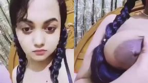 Chubby apu taar bishal boro dudh expose kore taar premik er kache