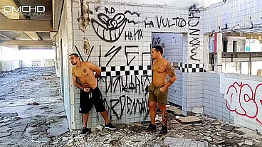 They almost got caught in an abandoned building... the thrill only made it hotter