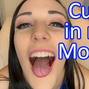 Close Up, Cum Begging and Cum in Mouth, JOI