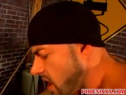 Perv gay buffy hunks get it down for rough threesome