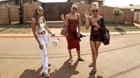 ”African best friends lesbian twat eating hardcore threesome”