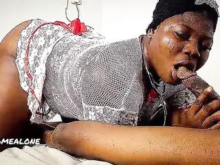 Thick Butt Ebony Nurse in Charge of the Street BBC