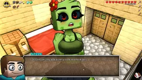 HornyCraft Minecraft Parody Hentai game PornPlay Ep.21 creeper girl gave us a public titjob on the beach