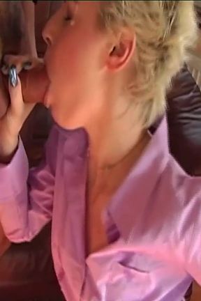 Blonde Babe Fingered Wild on Couch