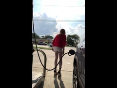 CD Gurl at the Gas Station