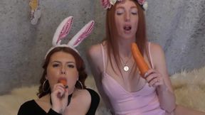 Lesbian Carrot Fucking