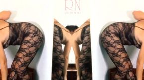 Black body stockings. Two teen girls posing in black mesh body lingerie Sexy lingerie. FULL 2