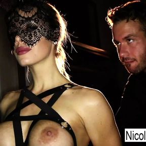 Nicole gets dominated by a big cock stud then gets creampied