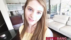 ”SIS LOVES ME Barely legal step sister tries out meat & cum in P-O-V”