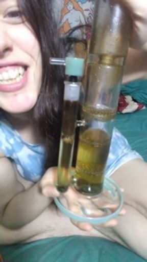 Sexy 420 Smoke Smoking Fetish Crazy Slut Loves Her Bong Hairy All Natural Happy Hippie Primal Pink