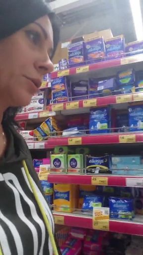 Shaving Pussy in Shop Toilet