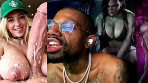 big breast starfucks employee makes a hard bwc cum explode, ai generated