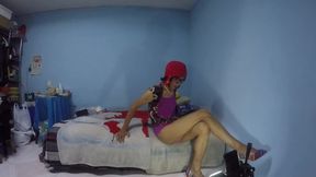 Joselynne Crossdresser In High Heels Webcam In Mini Dress Part One