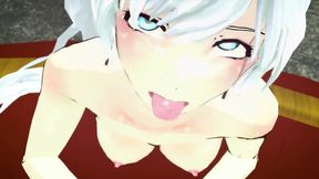 Weiss Schnee Trains Hard With Big Dick Geek In Uncensored 3D Hentai Classroom Action