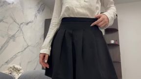 Amateur GF sucks cock and shows big tits