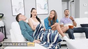 Aubree Valentine and Gizelle Blanco share boyfriends in hot 3some fun