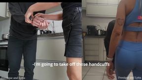 Frenique and Lytta - Hard Double Ballbusting Ep 1 - Slave Got *** by Two Hot Girls - Foot Worship - Foot Domination - Female