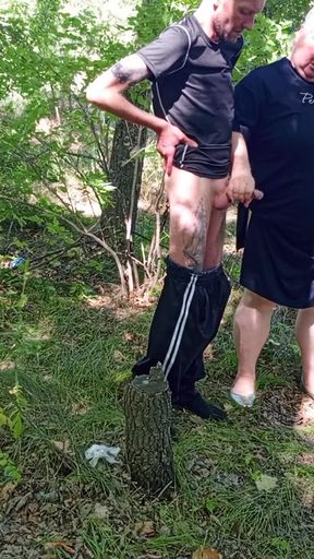 Thrilling moment from &quot;neighbor gives a public blowjob in the park&quot;