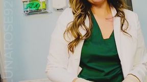 12 min POV Dr. Luna performs a Physical and prostate exam and gets turn on so she starts to give you a blow job and ends up on tops of you! Fucking you!