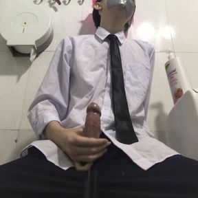 School Uniform Masturbating and Cumming 3