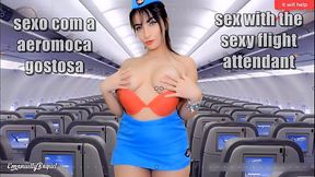 Roleplay virtual sex with the hot big boobs and big ass flight attendant from brazil, come on over and get the best blowjob of your life