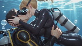 Wetsuit Sex Inside Shipwreck | Intense Ocean Creampie & Decompression Stop