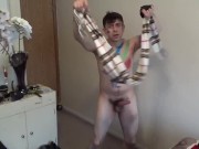 Body Painted Jock Maolo Auditions to Be a Vegas Stripper!