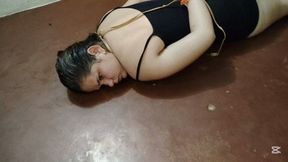 Foot Worship with Tongue and Soft Bondage – Submissive at Her Mistress's Feet MP