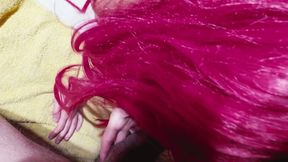 Red haired milf in mesh suit sucks me off and wants it doggy style - 4k pov video