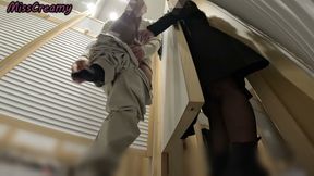 Slutty French Teacher Public Dressing Room Helps Me Cum Voyeur Store Milan - MissCreamy