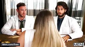 Sexy hunk doctors Diego Sans, Grant Ryan ass fuck and lick ass